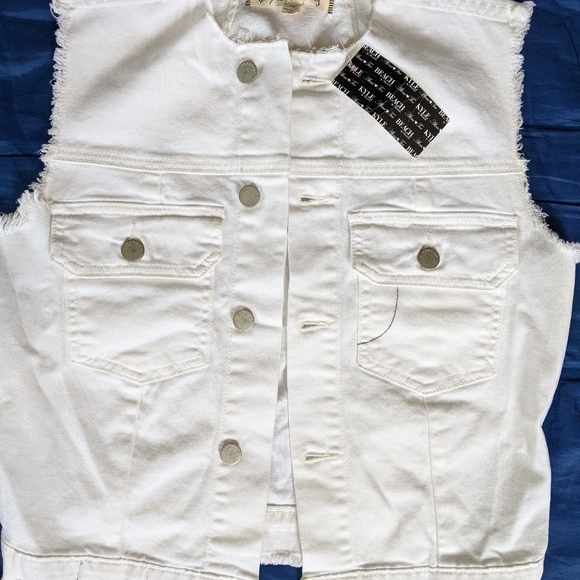 Textile Elizabeth & James "Sid' jean vest M - Picture 4 of 8